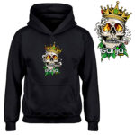 Ganja Skull Hoodie Black