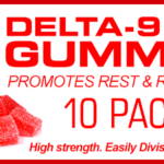 Delta-9-THC Gummies (10mg THC in EACH Gummy) - Strawberry (10 Pack)