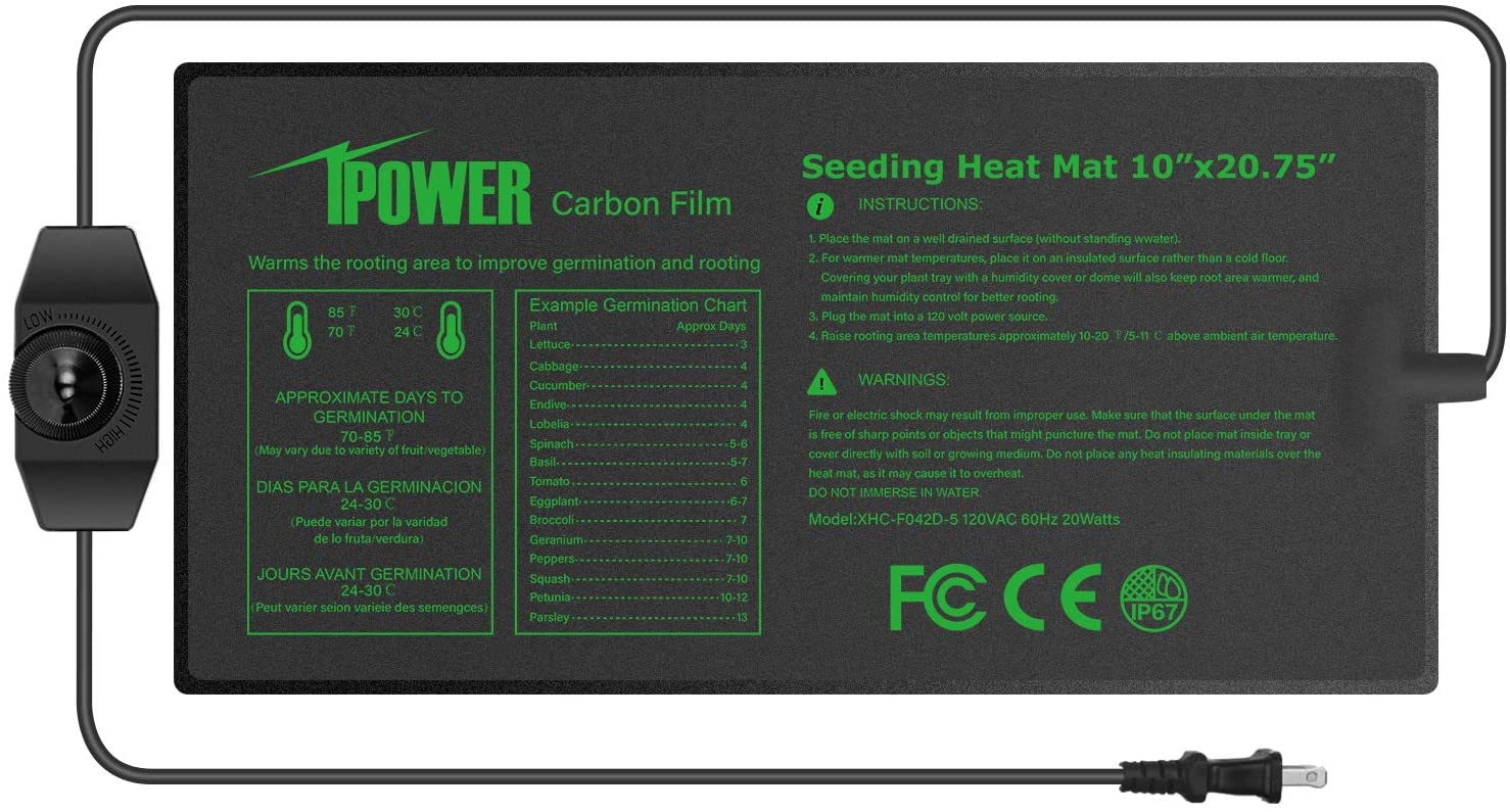 Mushroom Heat Mat with Adjustable Temperature